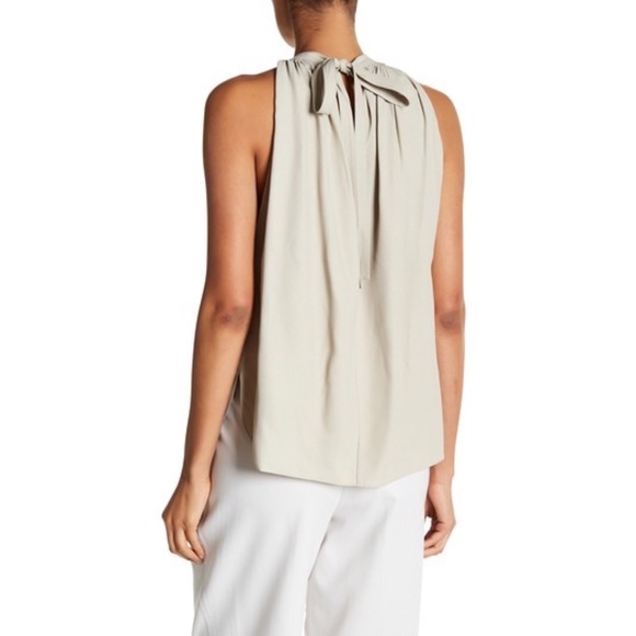 Helmut Lang back tie halter neck pleated blouse S - Picture 2 of 8